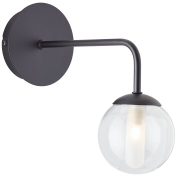 Brilliant Gitse Muurlamp Zwart, 1-licht