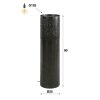 Cylinder Staande lamp Nikkel mat, Zwart, 1-licht