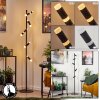 Pousseline Staande lamp LED Zwart, 5-lichts