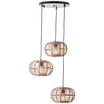 Brilliant Woodball Hanglamp Zwart, 3-lichts