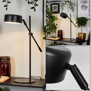 Camori Tafellamp Zwart, 1-licht