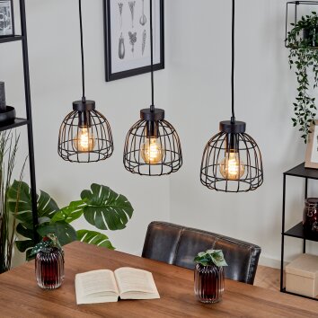 Piment Hanger Zwart, 3-lichts