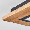 Salmi Plafondpaneel LED houtlook, Zwart, 1-licht