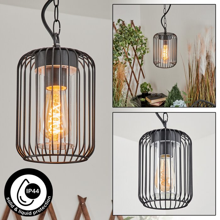Bongle Buitenhanglamp Zwart, 1-licht