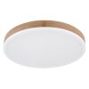 Globo DORO Plafondlamp LED houtlook, Wit, 1-licht