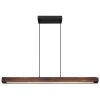 Globo TIBEON Hanger LED Hout donker, Zwart, 1-licht