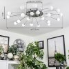 Lacosse Plafondlamp LED Chroom, Nikkel mat, 21-lichts