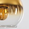 Koyoto Hanger Glas 15 cm Goud, Zwart, 1-licht