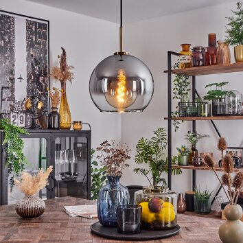 Koyoto Hanger Glas 25 cm Oud messing, 1-licht