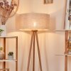 Saladillo Staande lamp Hout donker, Wit, 1-licht