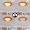 Siguna Plafondpaneel LED houtlook, 1-licht