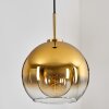 Koyoto Hanger Glas 25 cm Goud, Zwart, 1-licht