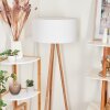 Saladillo Staande lamp Hout donker, Wit, 1-licht