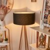 Saladillo Staande lamp Hout donker, Wit, 1-licht