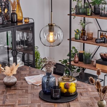 Koyoto Hanger Glas 20 cm Oud messing, 1-licht