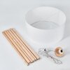 Saladillo Staande lamp Hout licht, Wit, 1-licht
