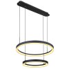 Globo AUGUSTO Hanger LED Goud, Zwart, 2-lichts, Afstandsbediening, Kleurwisselaar