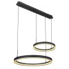 Globo AUGUSTO Hanger LED Goud, Zwart, 2-lichts, Afstandsbediening, Kleurwisselaar