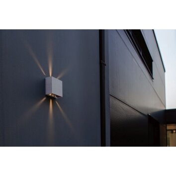 Lutec Gemini Buiten muurverlichting LED Wit, 2-lichts