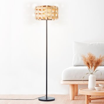 Brilliant Woodline Staande lamp Zwart, 1-licht
