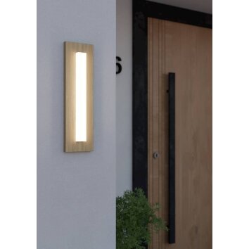 Eglo BITETTO Buiten muurverlichting LED houtlook, 1-licht