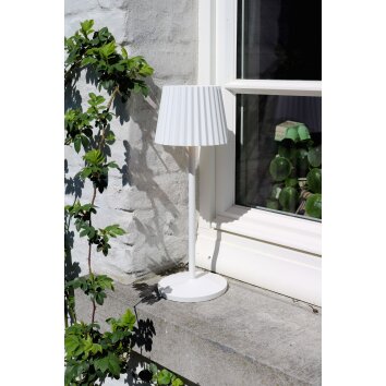 Lucide JUSTINE Tafellamp voor buiten LED Wit, 1-licht