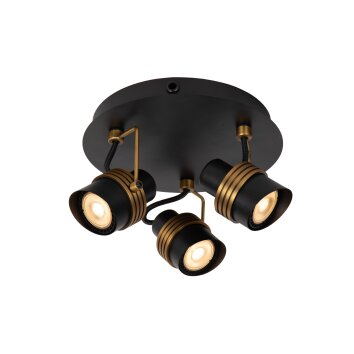 Lucide TUNDRAN Plafondlamp Zwart, 3-lichts