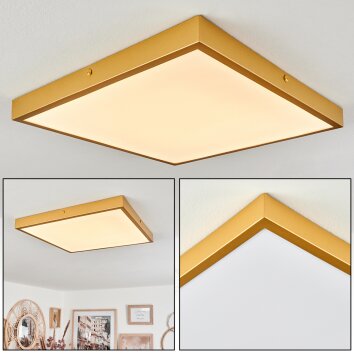 Broglen Plafondpaneel LED Goud, 1-licht