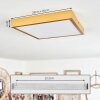 Broglen Plafondpaneel LED Goud, 1-licht