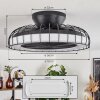 Burmeister plafondventilator LED Zwart, 1-licht, Afstandsbediening