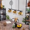 Koyoto Hanglamp Glas 15 cm Goud, Duidelijk, 3-lichts