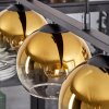 Koyoto Hanglamp Glas 15 cm Goud, Duidelijk, 3-lichts