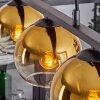 Koyoto Hanglamp Glas 15 cm Goud, Duidelijk, 3-lichts