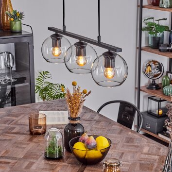 Koyoto Hanglamp Glas 15 cm Duidelijk, 3-lichts