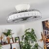 Burmeister plafondventilator LED Wit, 1-licht, Afstandsbediening