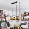 Koyoto Hanglamp Glas 20 cm Goud, Duidelijk, 3-lichts