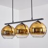 Koyoto Hanglamp Glas 20 cm Goud, Duidelijk, 3-lichts