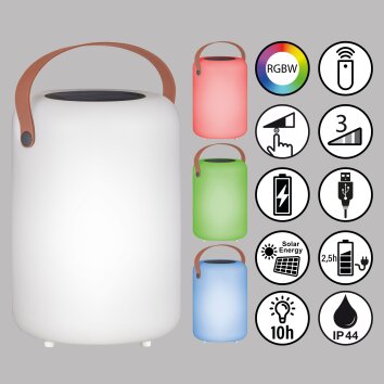 FHL easy Orno Solarlamp LED Wit, 1-licht, Afstandsbediening, Kleurwisselaar