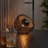 Coil Tafellamp Donkerbruin, Nikkel mat, 1-licht