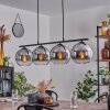 Koyoto Hanglamp Glas 20 cm Rookkleurig, 4-lichts