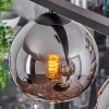 Koyoto Hanglamp Glas 15 cm Chroom, Rookkleurig, 4-lichts