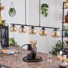 Koyoto Hanglamp Glas 15 cm Amber, 5-lichts
