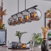 Koyoto Hanglamp Glas 20 cm Rookkleurig, 5-lichts