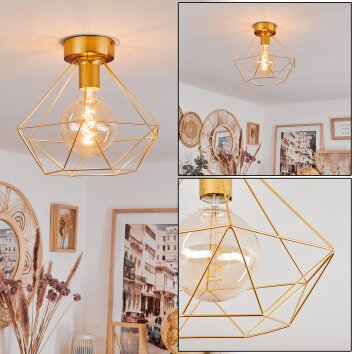 Koulamon Plafondlamp Messing, 1-licht