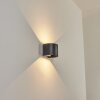 Tamarin Buiten muurverlichting LED Zwart, 2-lichts