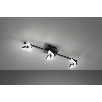 Fischer & Honsel Ray Plafondlamp LED Zwart, 3-lichts