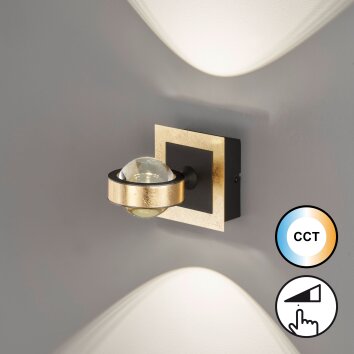 Fischer & Honsel Cluedo Muurlamp LED Goud, 1-licht