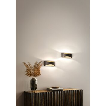 Fischer & Honsel Rio Muurlamp LED Zwart, 1-licht