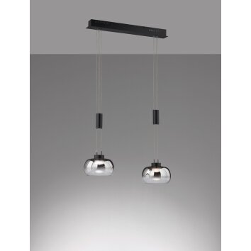 Fischer & Honsel Arosa Hanglamp LED Zwart, 2-lichts