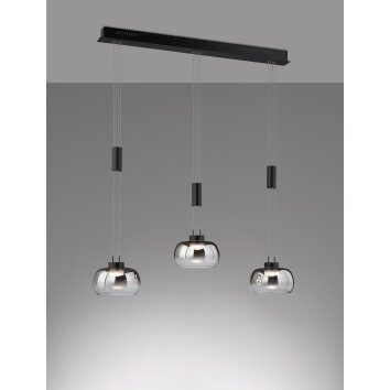 Fischer & Honsel Arosa Hanglamp LED Zwart, 3-lichts